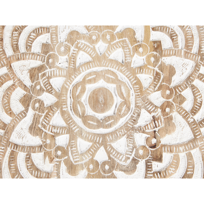 Beliani-SAKITA-Bijzettafel set van 2-Lichte houtkleur-Mangohout