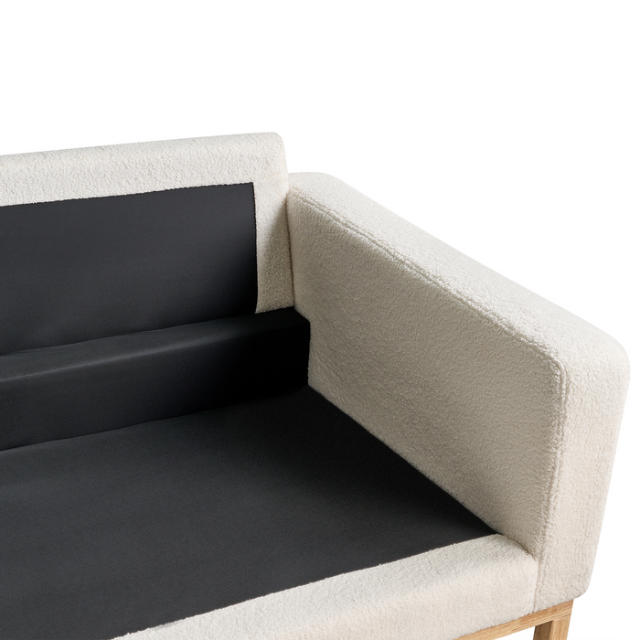 Beliani - SIGGARD - Driezitsbank - Wit - Bouclé