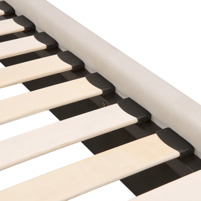 Beliani - BRIN - Tweepersoonsbed - Beige - 140 x 200 cm - Fluweel