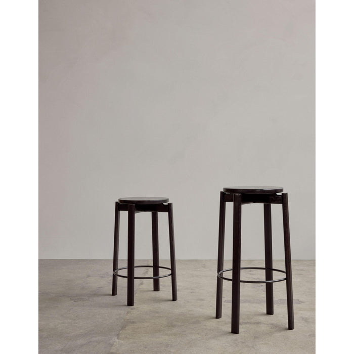 Audo Copenhagen Passage barkruk H75 naturel eiken|messing