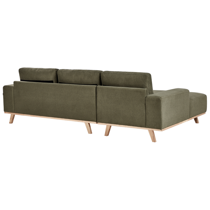 Beliani - NORA - Hoekbank - Groen - Rechtszijdig - Polyester
