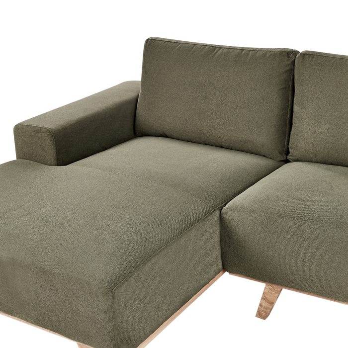 Beliani - NORA - Hoekbank - Groen - Rechtszijdig - Polyester