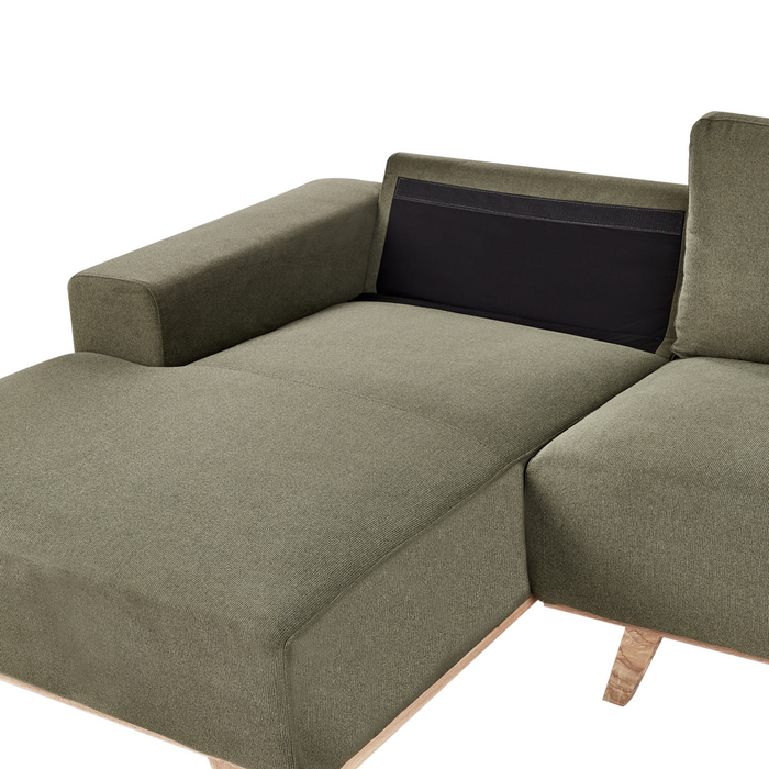 Beliani - NORA - Hoekbank - Groen - Rechtszijdig - Polyester