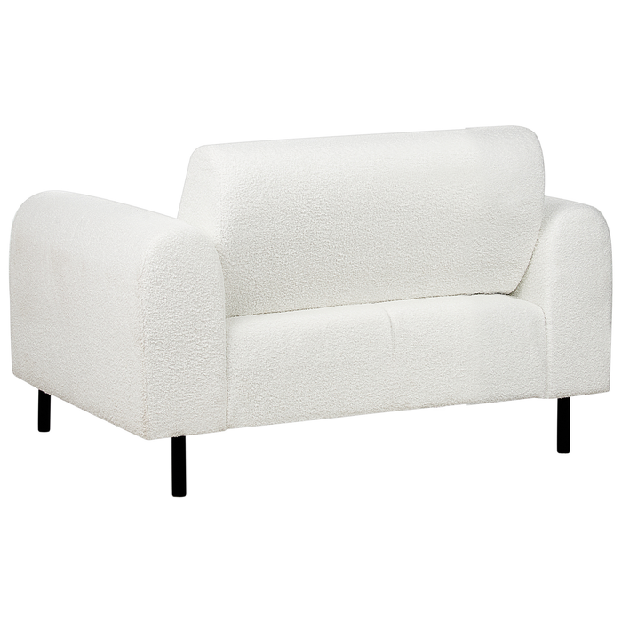 Beliani - ASKIM - Fauteuil - Wit - Bouclé