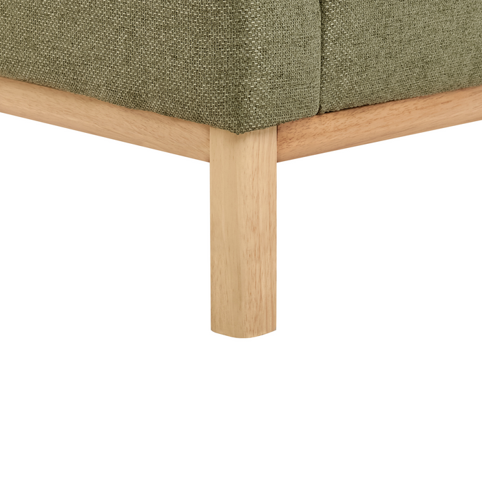 Beliani - SOSJO - Hoekbank - Olijfgroen - Linkszijdig - Polyester