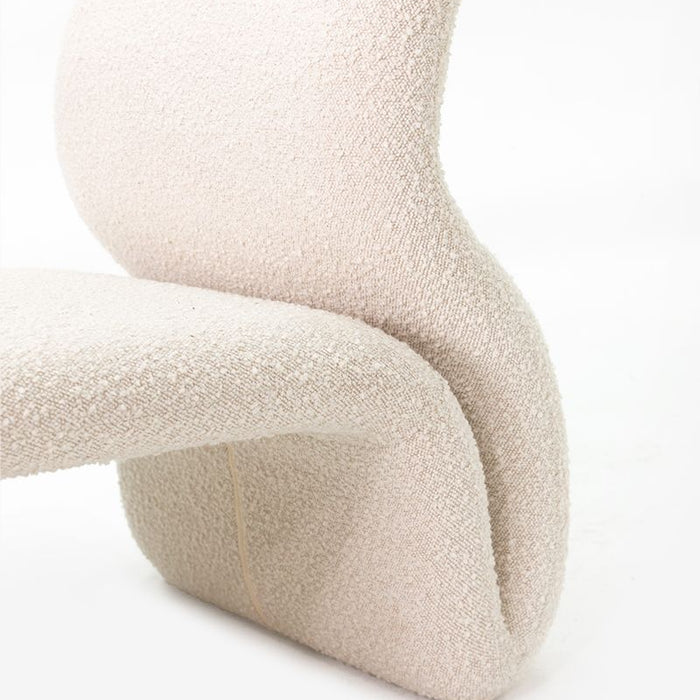 Sissy-Boy Ecru boucle lounge chair