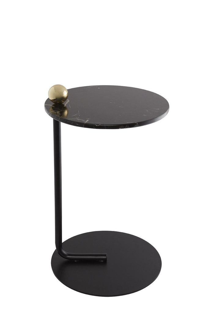 AYTM Castellum bijzettafel Ø40 Sand|Travertine