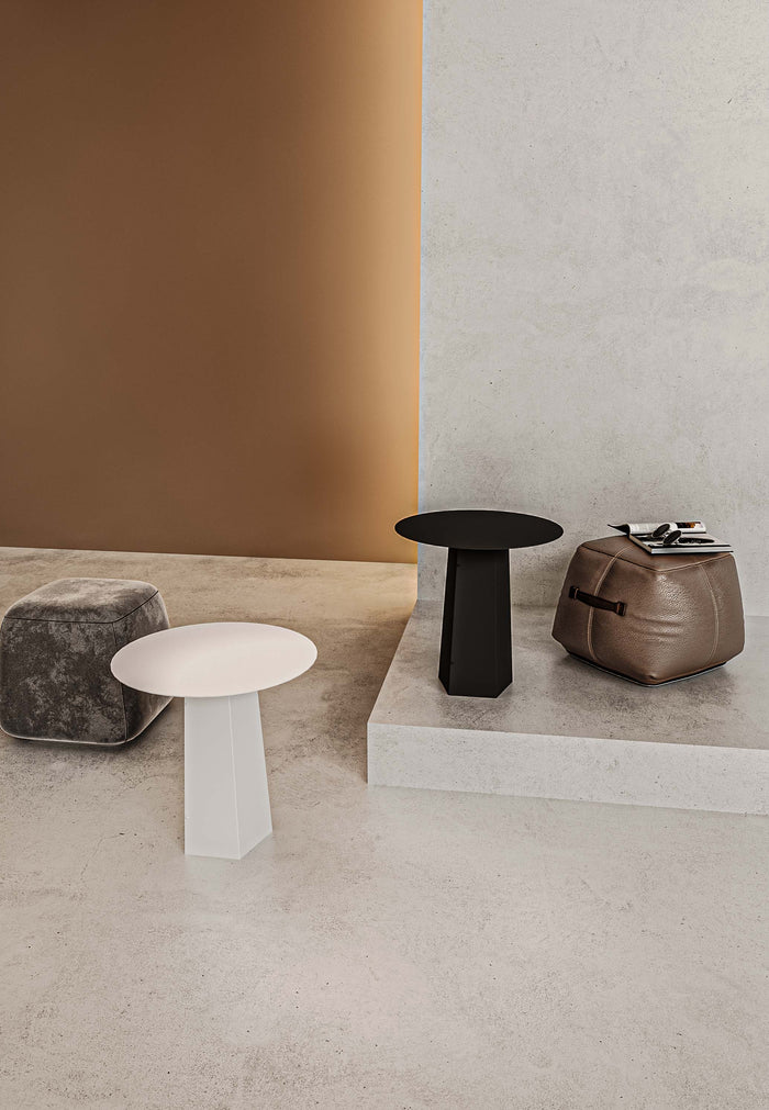 Gorillz Charm Ronde Bijzettafel - 50x50 cm - Metaal Tafeltje -Zwart