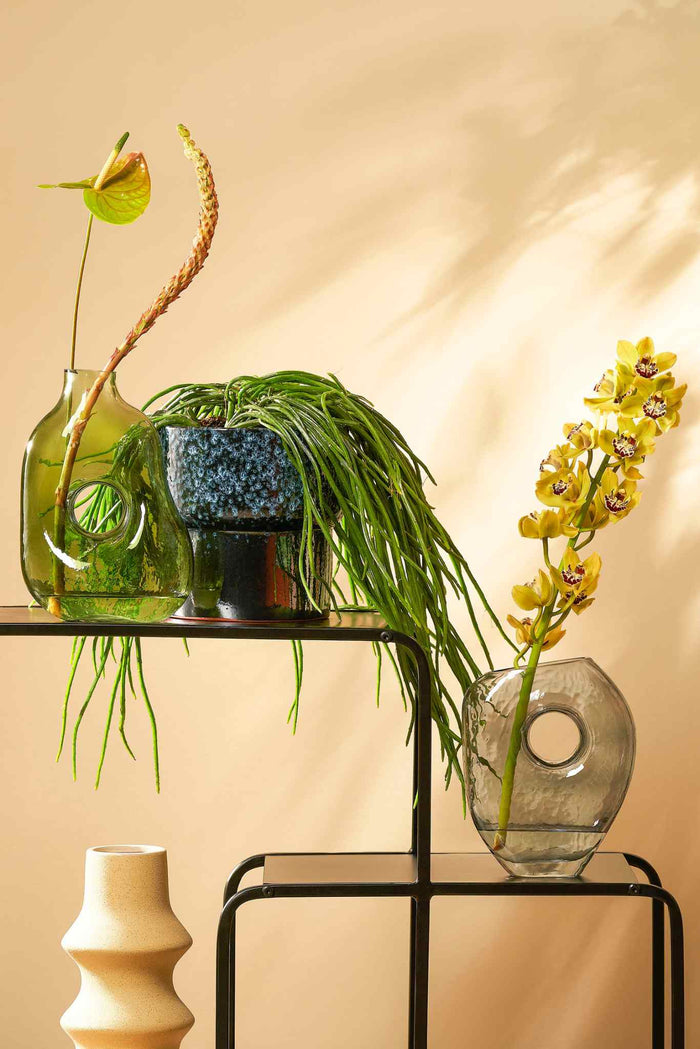 Mica Decorations Jay Vaas - L18,5 x B10,5 x H25 cm - Glas - Lichtgroen