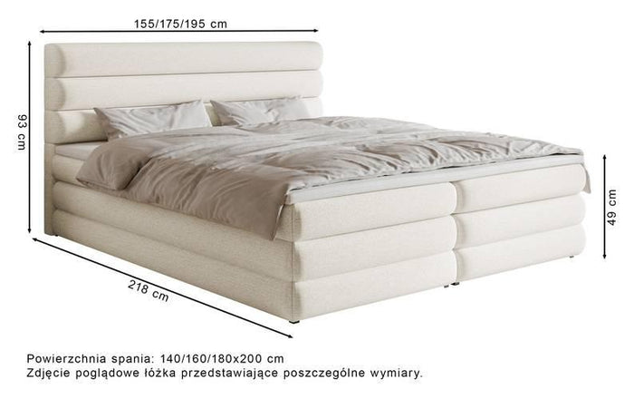 NADUVI Collection Bedframe Alessa inclusief matras 180 x 200 cm
