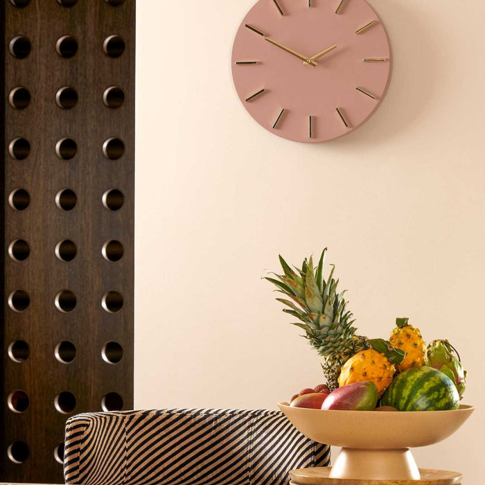 Mica Decorations Brixen Wandklok - Ø35,5 cm - Bruin