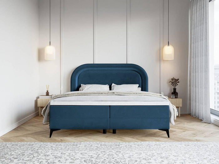 NADUVI Collection Boxspring Lorena velvet inclusief topper 140 x 200