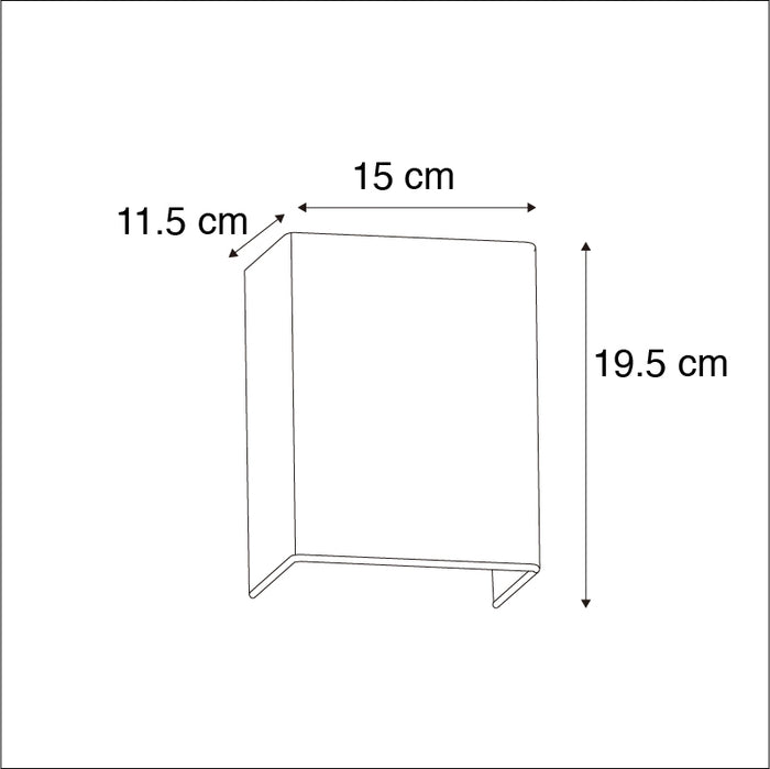 QAZQA Landelijke wandlamp wit met stoffen kap - Vete