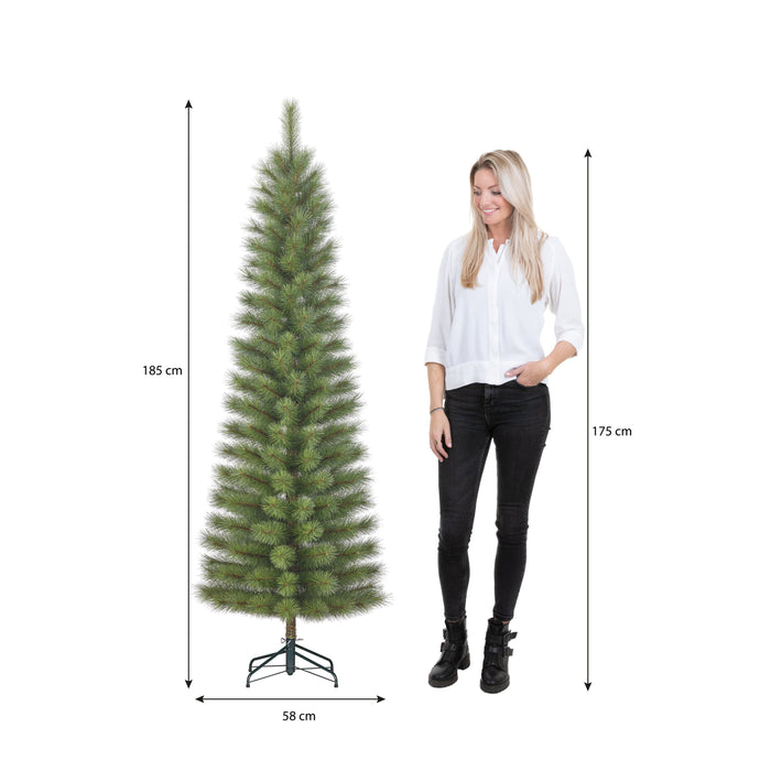 Black Box Trees Sotka Smalle Kunstkerstboom - H185 x Ø58 cm - Groen