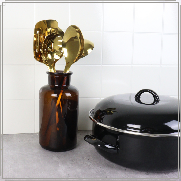 OTIX Keukengerei Set 5-delig Goud Schuimspaan Spaghettilepel Soeple...