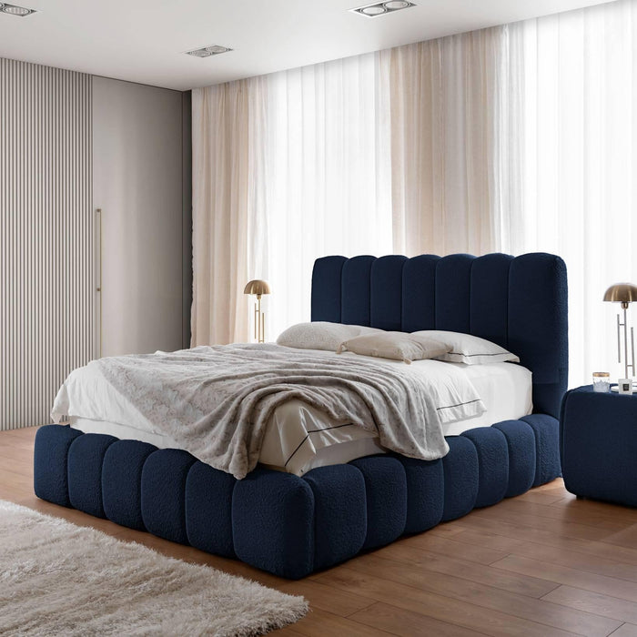 by fonQ Dawn Bedframe met Opbergruimte - 160 x 200 cm - Donkerblauw