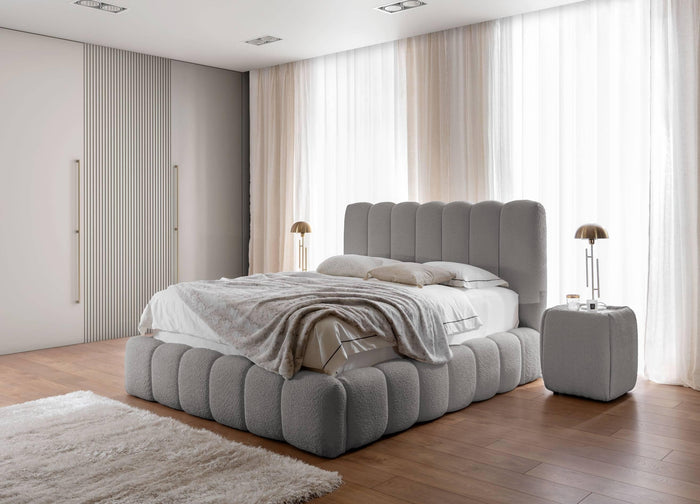 by fonQ Dawn Bedframe met Opbergruimte - 180 x 200 cm - Lichtgrijs