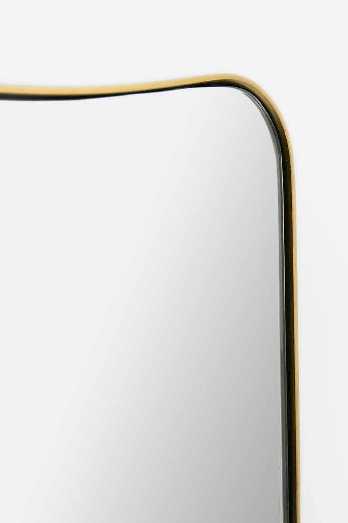 Sissy-Boy Grote goudkleurige hangspiegel met brass omlijsting