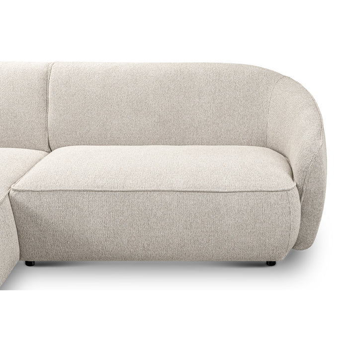 by fonQ Chubby Hoekbank met Chaise Longue Links - Naturel Melange