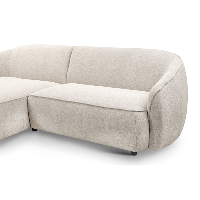 by fonQ Chubby Hoekbank met Chaise Longue Links - Naturel Melange