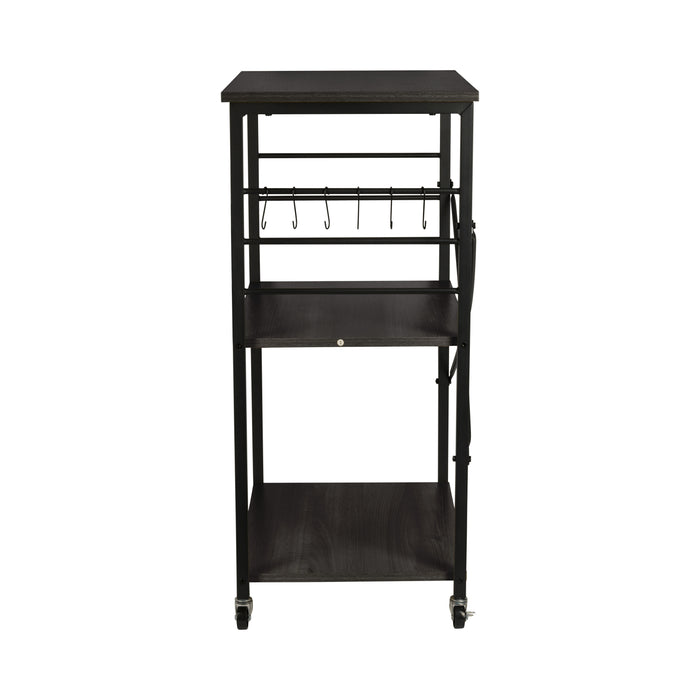 ERRO Serveerwagen - keukentrolley - 60x40x89 cm - zwart