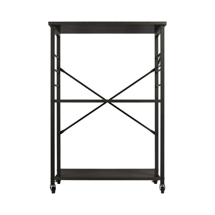 ERRO Serveerwagen - keukentrolley - 60x40x89 cm - zwart