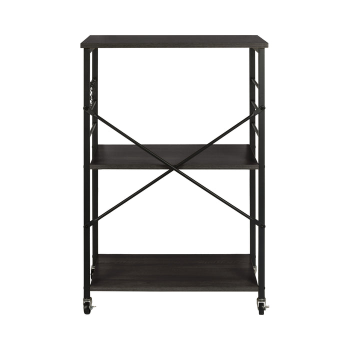 ERRO Serveerwagen - keukentrolley - 60x40x89 cm - zwart