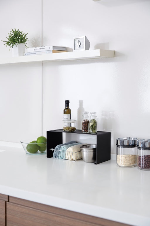 Yamazaki Smal Stapelbaar Keukenrekje - Tower - Zwart