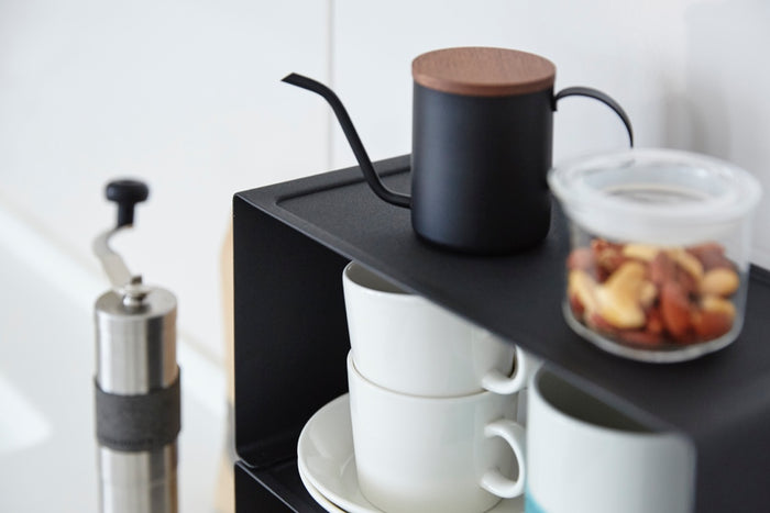 Yamazaki Smal Stapelbaar Keukenrekje - Tower - Zwart