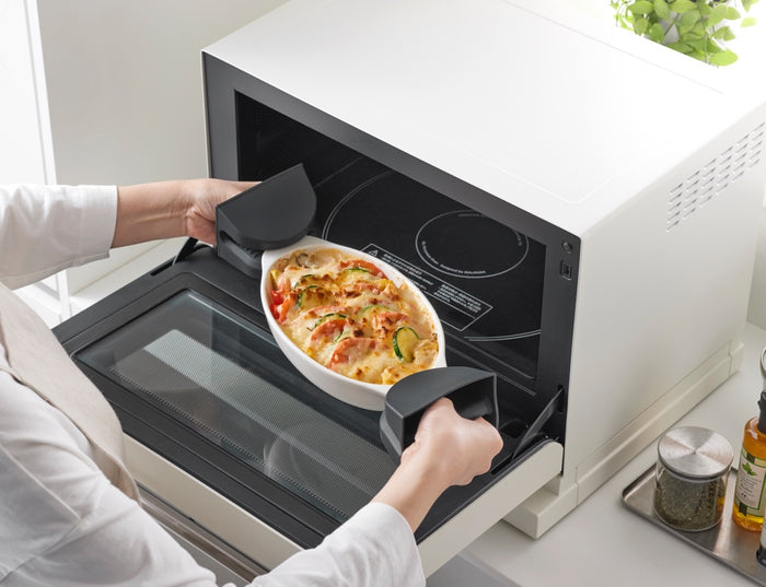 Yamazaki Siliconen Ovenwanten - Magnetisch - Tower - Zwart (set van 2)