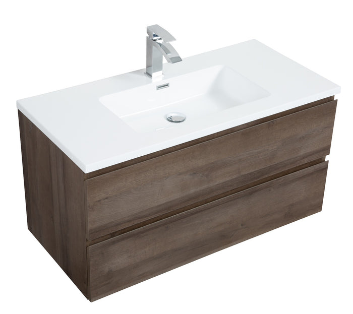 Badplaats Badkamermeubel Set Angela 100cm - Bruin Eiken