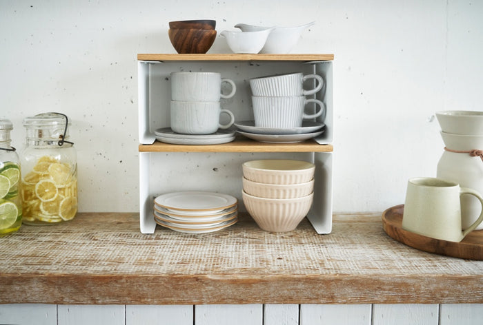 Yamazaki Smal Stapelbaar Keukenrekje - Tosca - Wit