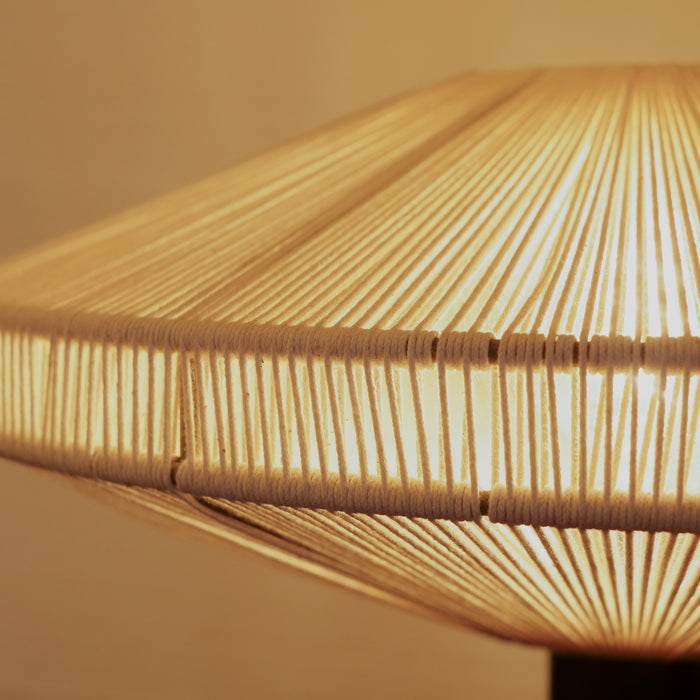 EGLO Midsumer tafellamp - E27 - H 44 cm - Zwart|Crème - Textiel