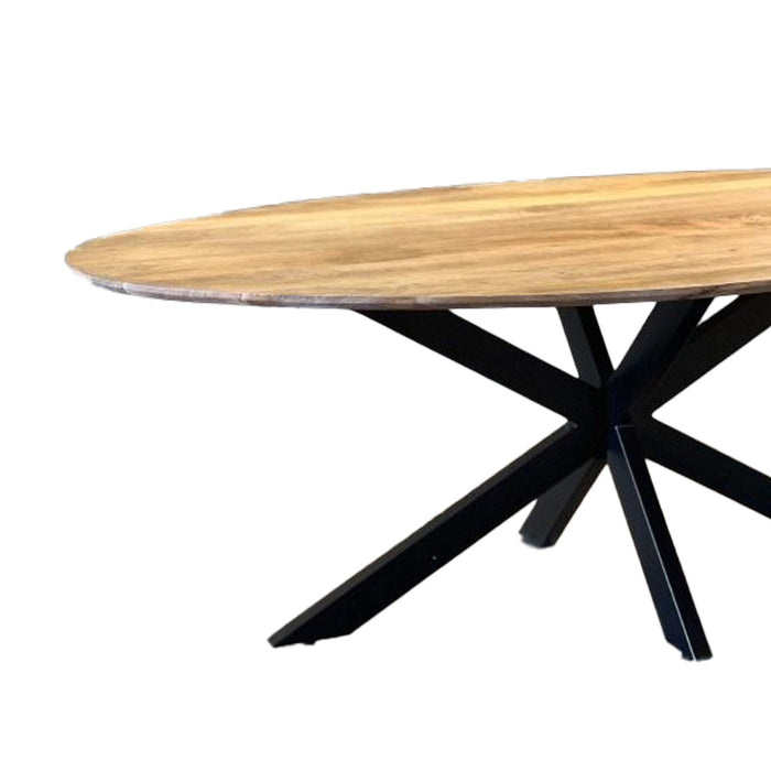 by fonQ Ovelo Eettafel 210 x 100 cm - Mangohout