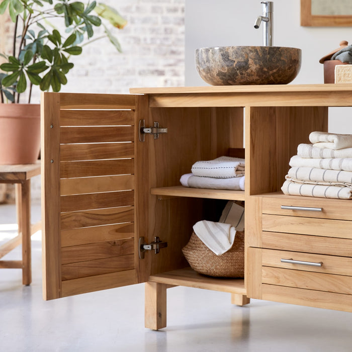 Tikamoon - Soho - Massief teakhouten badmeubel 125 cm