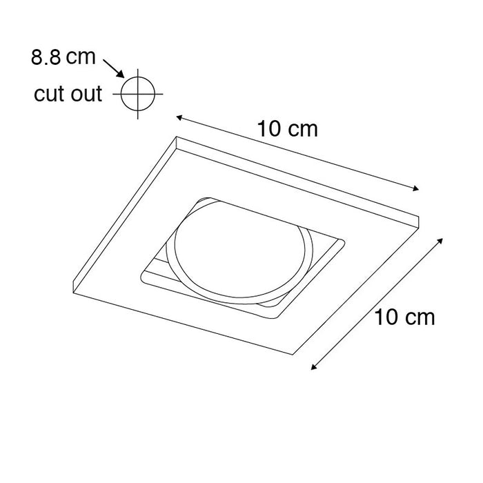 QAZQA Set van 6 moderne inbouwspots zwart verstelbaar - Qure