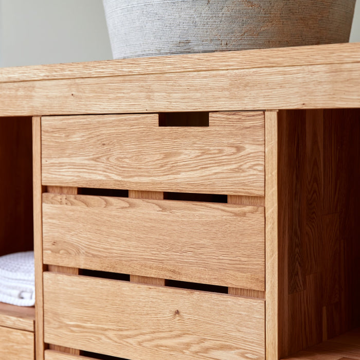 Tikamoon - Serena - Massief eikenhouten badmeubel 100 cm