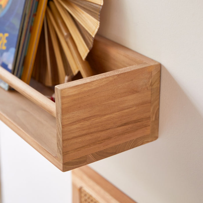Tikamoon - Ugo - Wandplank voor kinderkamer van massief teakhout 60 cm
