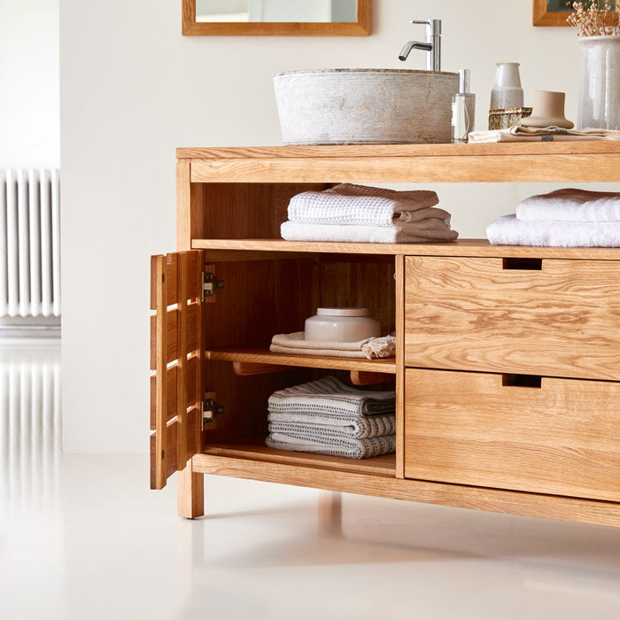 Tikamoon - Serena - Massief eikenhouten badmeubel 165 cm
