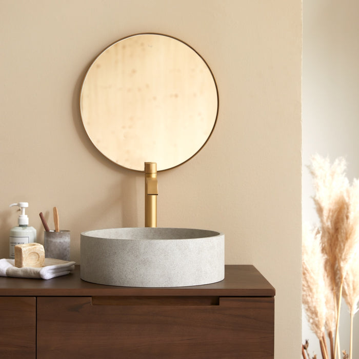 Tikamoon - Gina - Ronde wastafel grijs beton