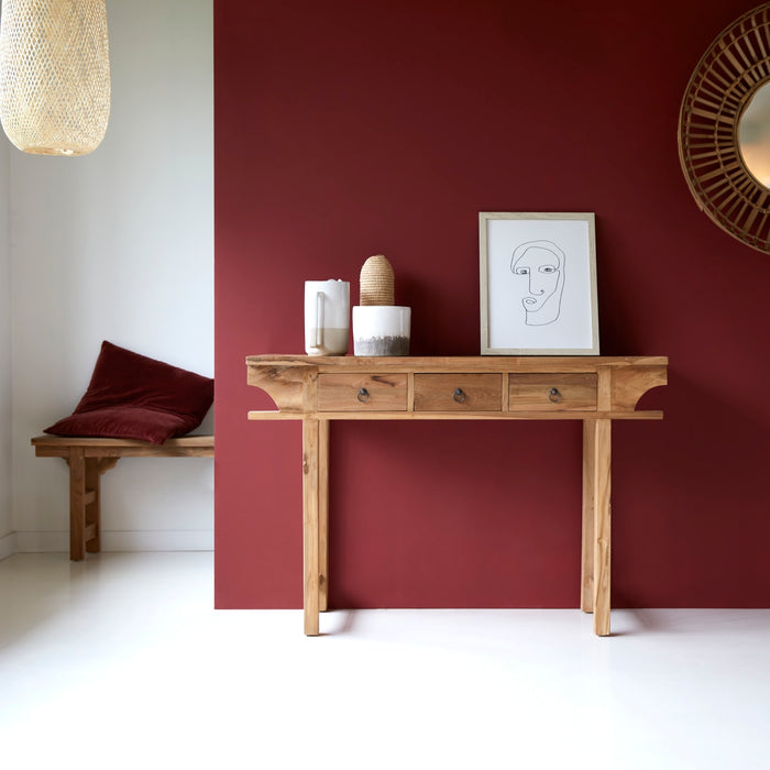 Tikamoon - Junie - Bijzettafel van massief gerecycled teakhout