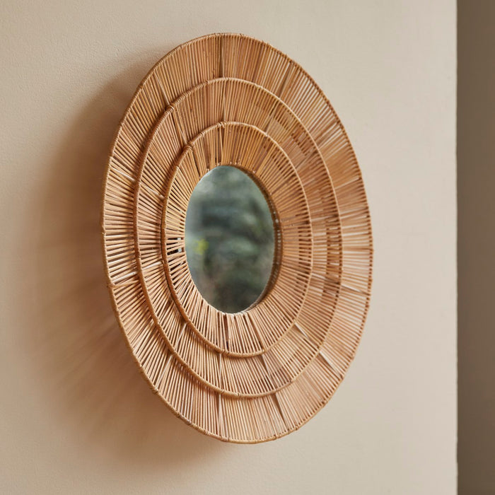 Tikamoon - Spiegel van natuurvezel 50 cm Alan