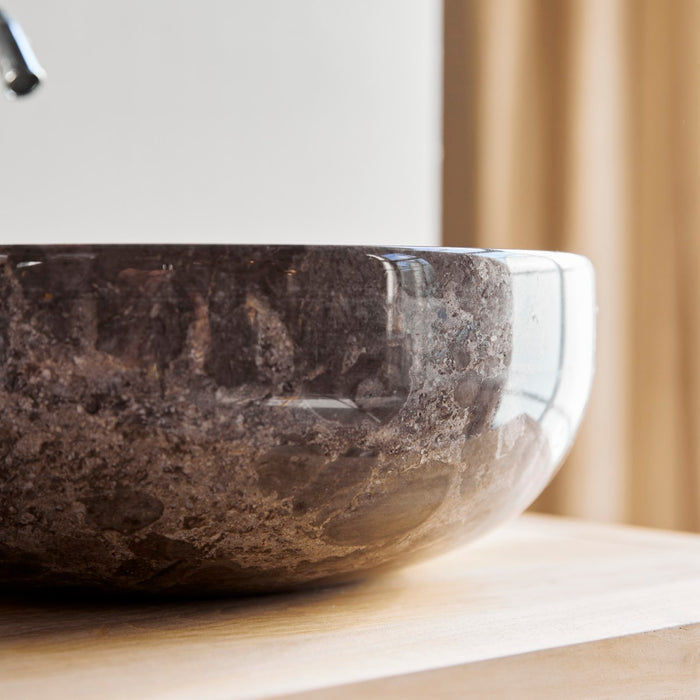 Tikamoon - Pia - Marmeren wastafel light grey