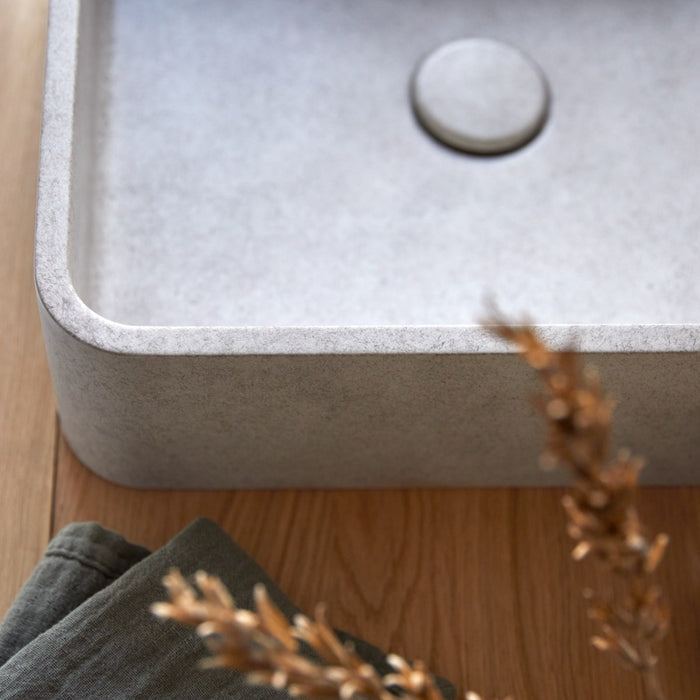 Tikamoon - Thaïs - Vierkante wastafel grijs beton