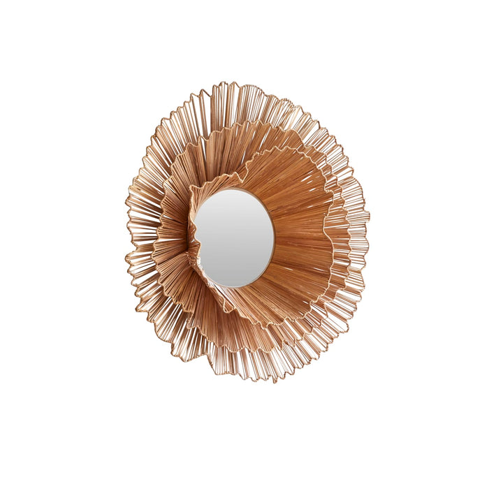 Tikamoon - Ronde spiegel van natuurvezel 70 cm Pia