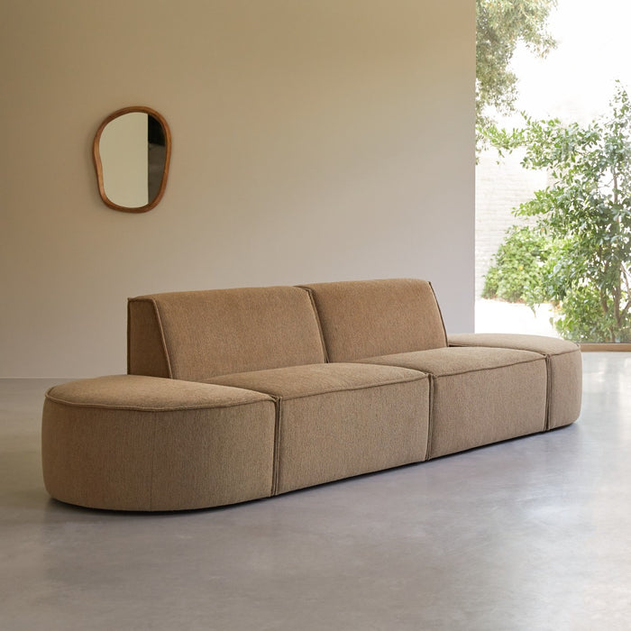 Tikamoon - Modulaire 2-zitsofa Dario in camelkleurige stof