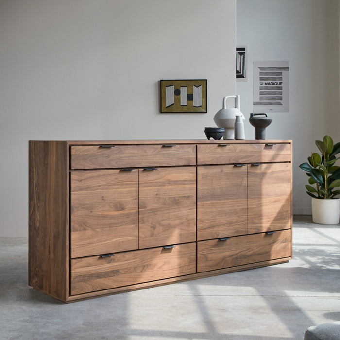 Tikamoon - Senson - Massief notenhouten dressoir 200 cm