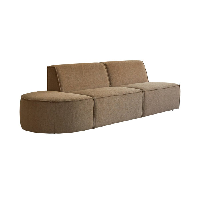 Tikamoon - Modulaire 2-zitsbank Dario in camelkleurige stof