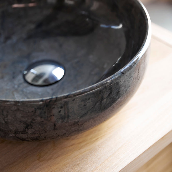 Tikamoon - Pia - Marmeren wastafel dark grey
