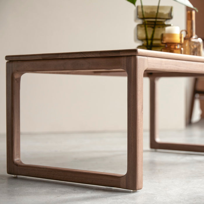 Tikamoon - Massief notenhouten salontafel 100x56 Arto